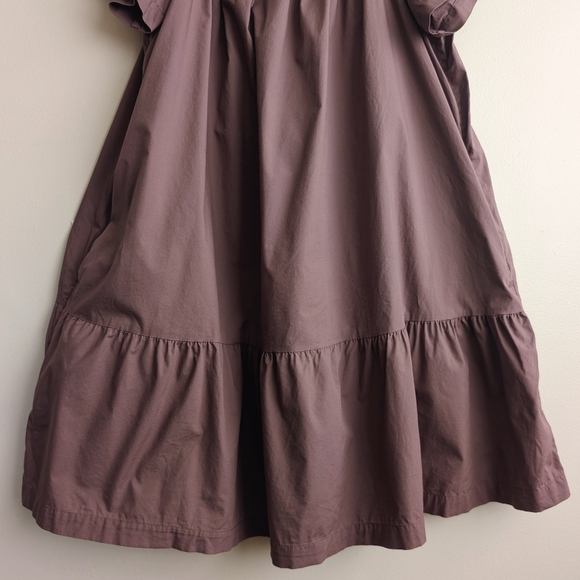 Gap Mocha Mousse Flutter Sleeve Babydoll Mini Dress Cottagecore Peasantcore - Picture 5 of 7